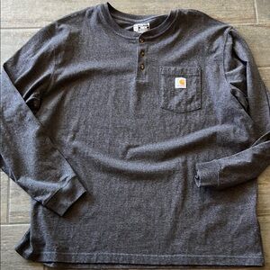 Carhartt Men's Dark Gray Long Sleeve Henley